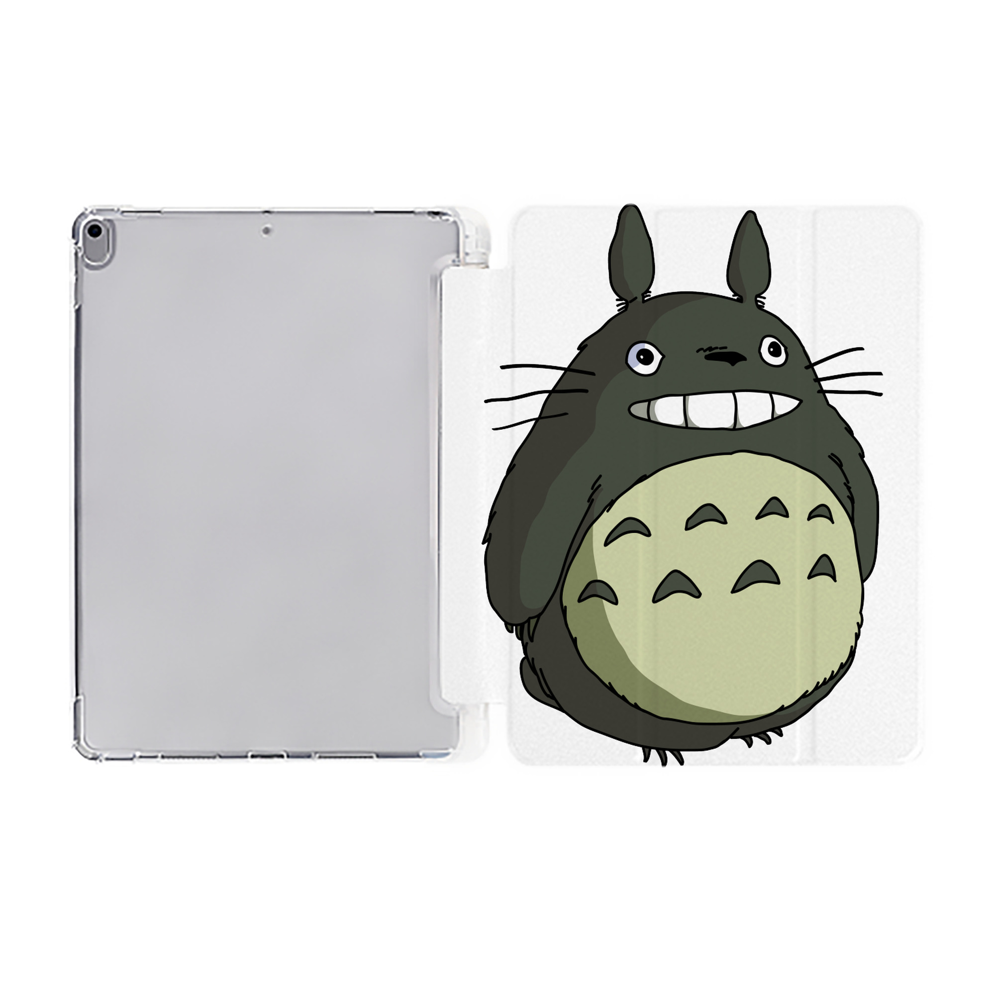 （画像用） となりのトトロ 草壁メイ 草壁サツキ My Neighbor Totoro Satsuki Kusakabe Mei Kusakabe IPad ケース ペン収納付き 三つ折りスタンド PUレザー×シリコン 対応機種9.5/10.5/10.9インチ